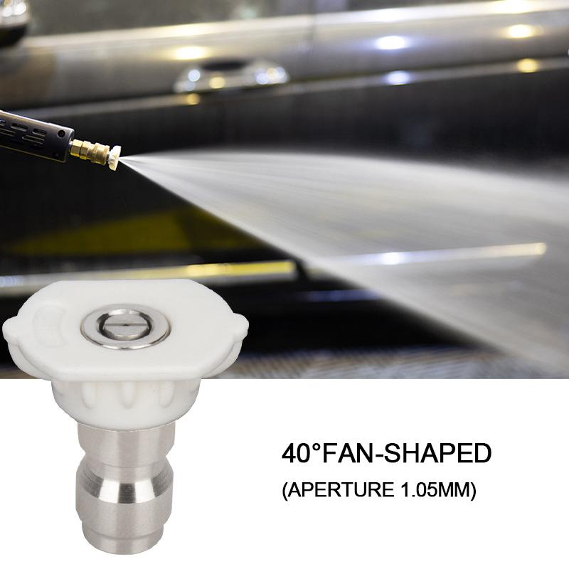 1Pc 1/4" Quick Connect Garden High Pressure Washer Spray Nozzle 0 15 25 40 60 Degree Watering Soap Nozzle Tip Garden Cleaning