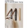 Home Window Balcony Folding Clothes Drying Rack, Stretchable & Invisible, Nodrill Wall Mounted Pole For Hanging Clothes