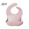 Comfortable Bibs for Sensitive Skin Silicone Baby Bib, Waterproof Soft Adjustable Feeding Durable Stain Resistant Large Pocket Food Catch Bib