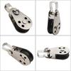 Stainless Steel Nylon Marine Pulley,Pulley Block Rope Rope Runner Kayak Pulley Single Pulley Bearing Block Rope Runner,Suitable for 0.08"to 0.32"Ropes