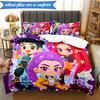 Kpop cartoon 3pcs K-pop music group Bedding set,Ideal for Bedroom, Dormitory,Including Duvet Cover And 2pcs Pillowcases,Fan gifts