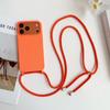 Чехол-кошелек на ремешке через плечо из жидкого силикона для iPhone 17 Pro Max 15 14 13 16 Pro Max, веревочный плечевой ремень, конфетный цвет, мягкая задняя крышка