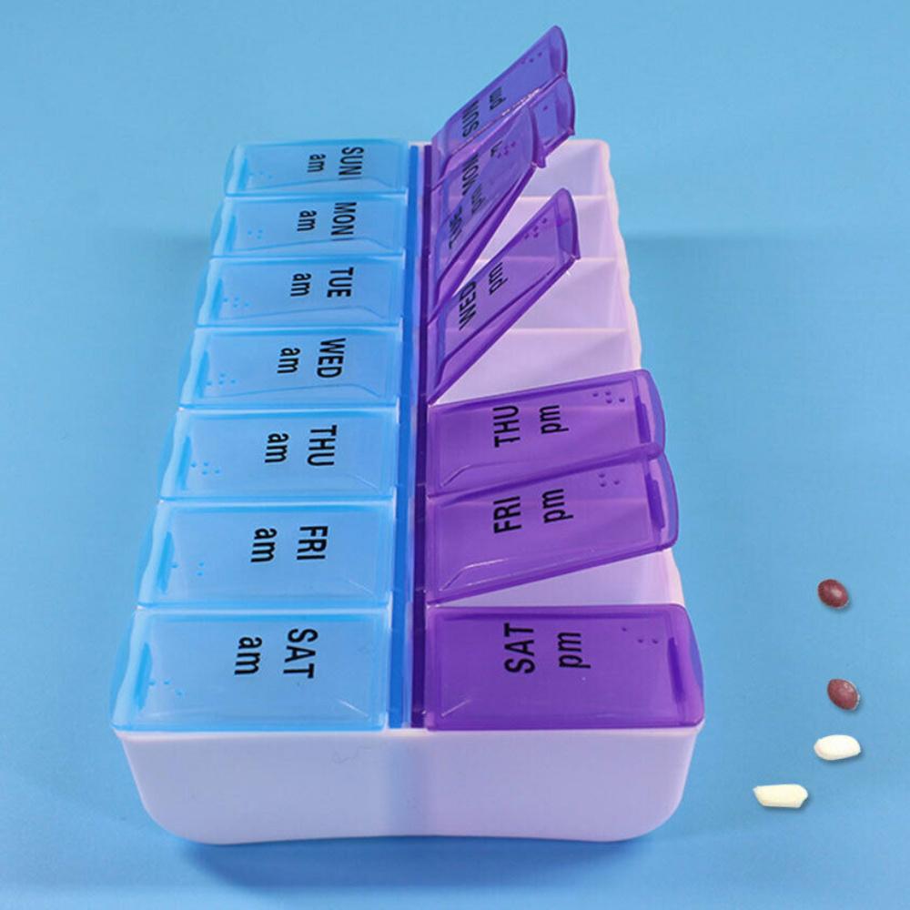 Органайзер-дозатор для таблеток на 7 дней, футляр для еженедельного хранения, коробка для таблеток