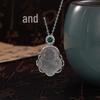 Women's Light Luxury Buddha Necklace - New 2024 White Chalcedony Clavicle Chain Pendant for Sweaters