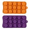2 шт. Силиконовая форма для Хэллоуина в виде тыквы, форма для шоколада, печенья, конфет с привидениями, инструменты для выпечки своими руками для вечеринки на Хэллоуин, украшение для торта