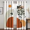 Geometric Japanese Style Nordic Wind Abstract Art Polyester Morandi Color Block Thin Curtains for Living Room Bedroom Home Decor