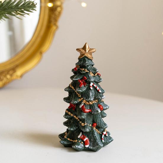 Украшение на рождественскую елку Мини смоляная рождественская елка Настольный центральный элемент для праздничной домашней вечеринки