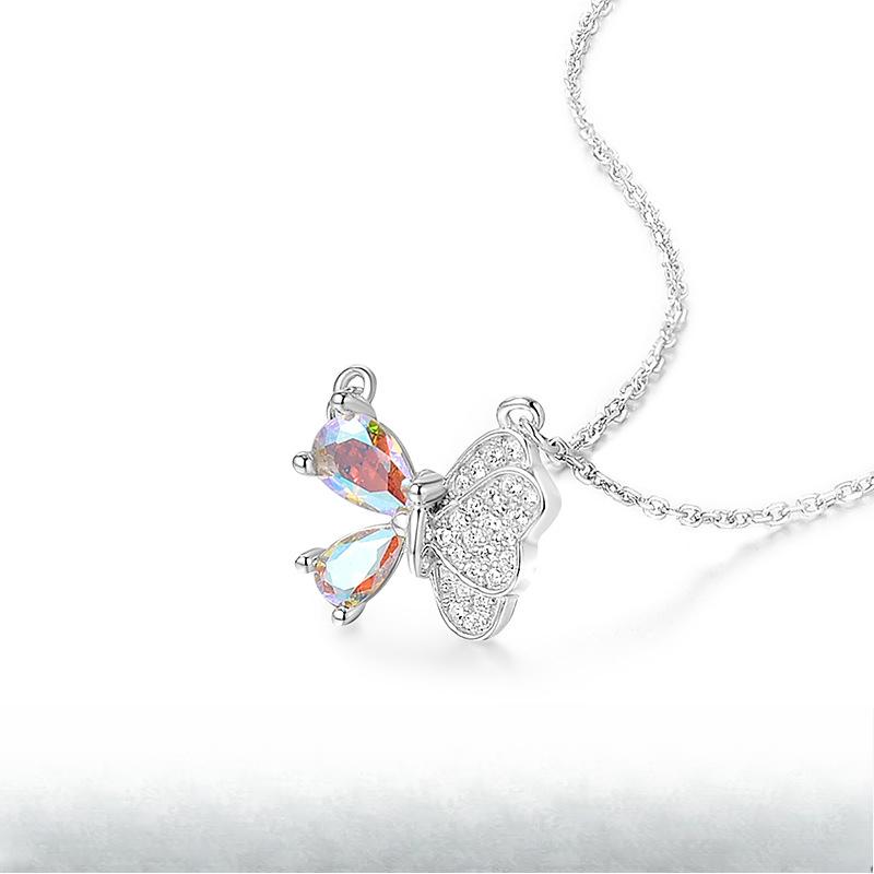 Ожерелье-бабочка в стиле люкс, женское, с маленьким дизайном, чувство высокого уровня, цепочка-воротник, подарок девушке на Циси
