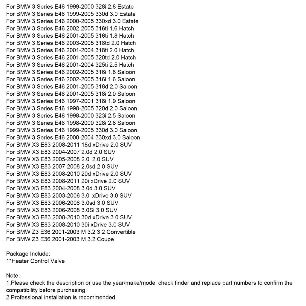 Кран управления отопителем 64118369807 для BMW 3 серии E46 X3 E83 Z3 E36 1997-2011