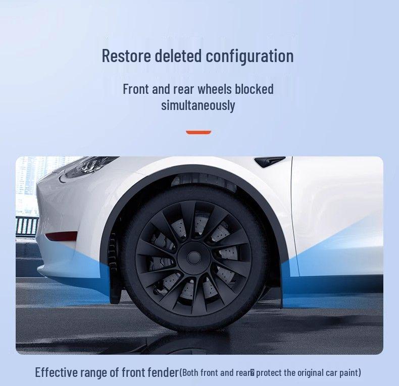Model Y3 Mud Flaps: No-Punch Skins, Exterior Accessories for Model Y