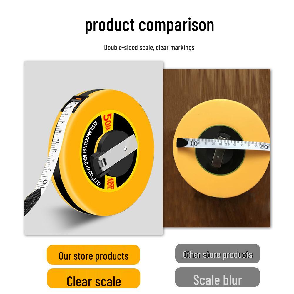 Кожаная и фибровая рулетка - Доступна в 20, 30, 50 и 100 метрах для измерения в спорте, одежде и для постельного белья.