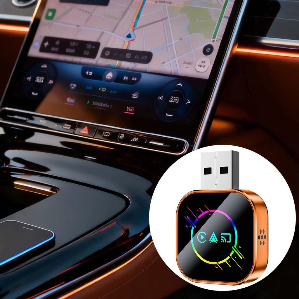 Беспроводной адаптер Car Play, USB Plug and Play для штатных автомобилей с проводным Car Play, Компактный приемник с Bluetooth