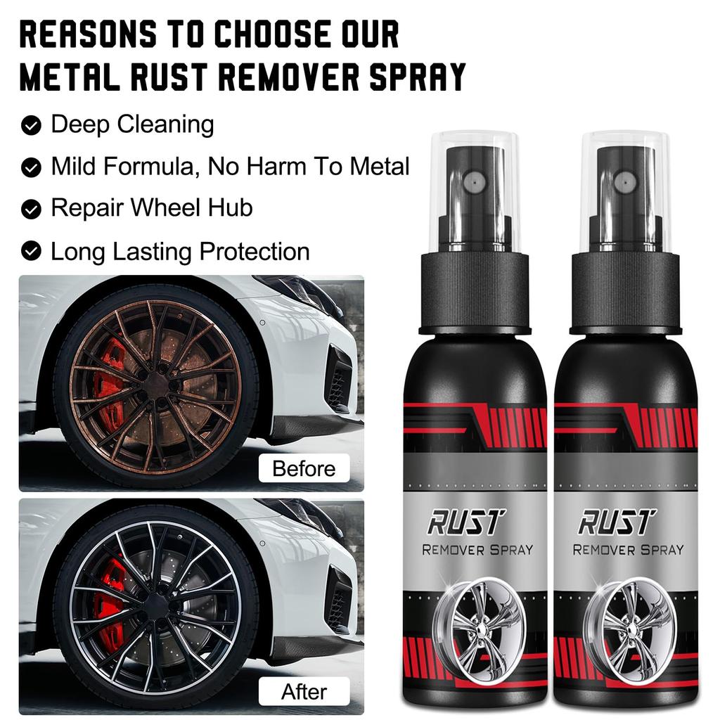 Car Metal Rust Remover Rust Inhibitor Derusting Spray Multipurpose Home Car Hub Anti-Rust Iron Power Cleaning Car Maintenance