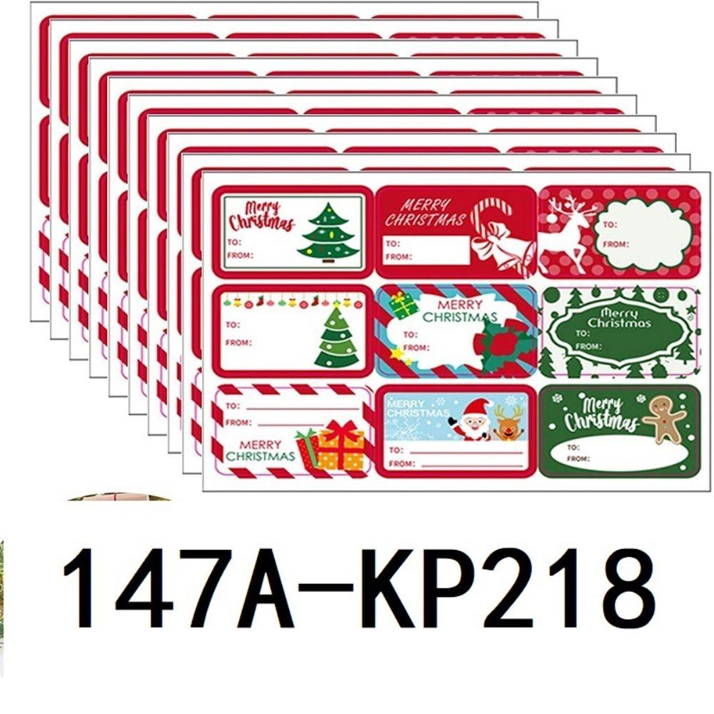 10 листов/упаковка Наклейки «Счастливого Рождества» в смешанном стиле, наклейки-этикетки для подарочной упаковки, карточки для фестивальной вечеринки