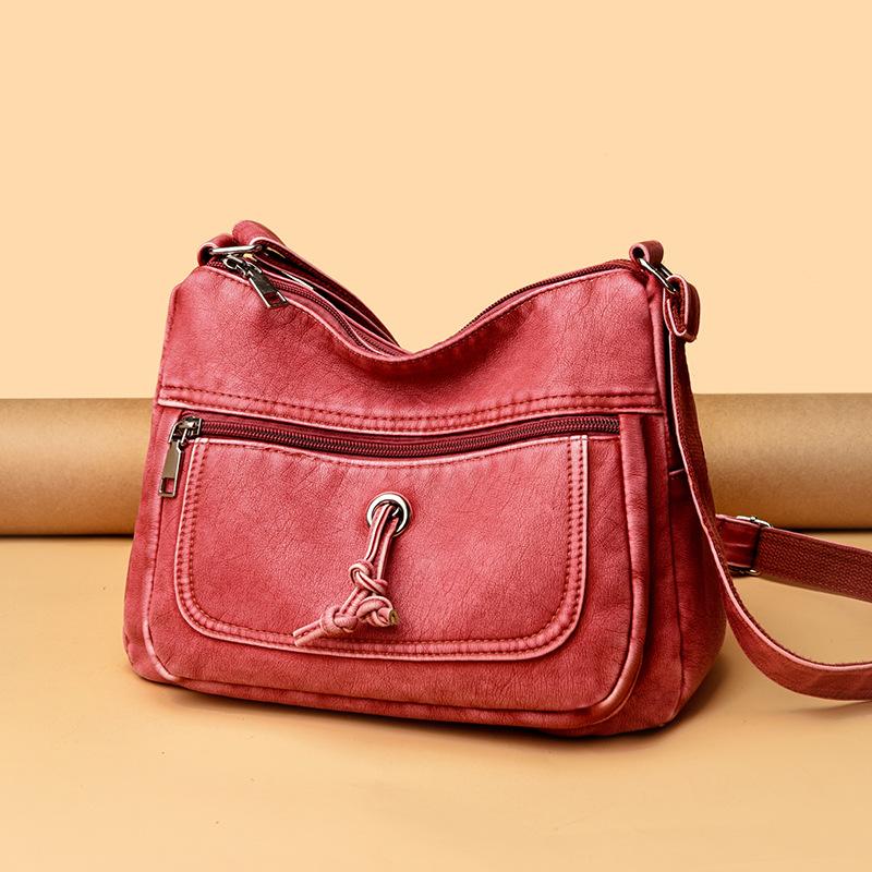 Ретро повседневная сумка-мессенджер женская новая мягкая вместительная сумка через плечо модная и простая женская сумка сумка для мамы