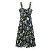 Summer Floral Print Midi Dress with Spaghetti Straps - European and American Women's Fashion