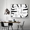 Ручная роспись на холсте, постер с принтом в стиле минимализм, настенное искусство, забавная черно-белая картина для кухни, столовой, домашний декор, Cuadros