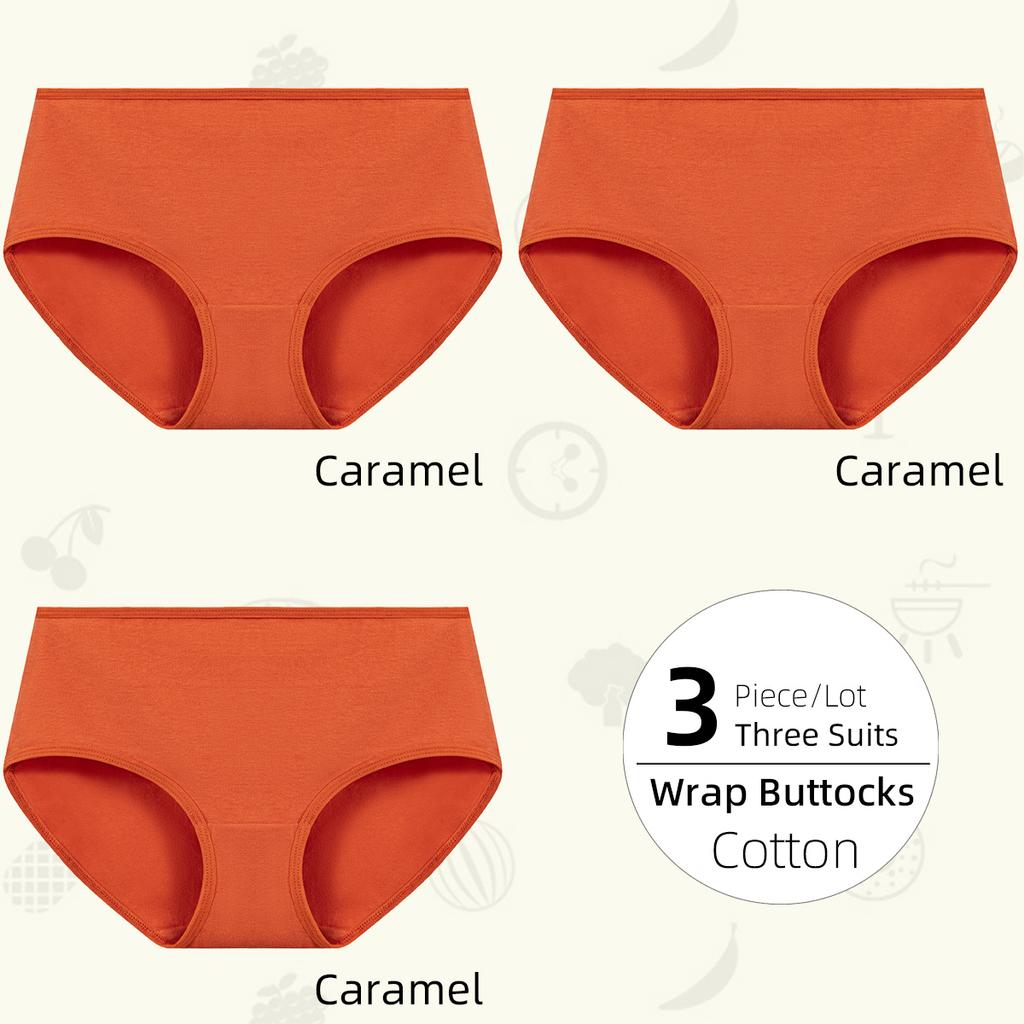 Low-Middle Waist Women's Panties, High Elasticity Women Underwear, Comfortable Cotton Crotch #JS830