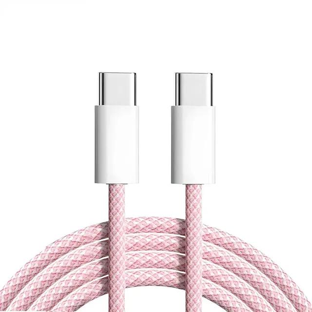 Кабель 2025 с двумя разъемами USB-C для iPhone 15 Pro Max iPad PD 60 Вт Кабель для быстрой зарядки Type-C Зарядное устройство Type-C для Apple Samsung S23