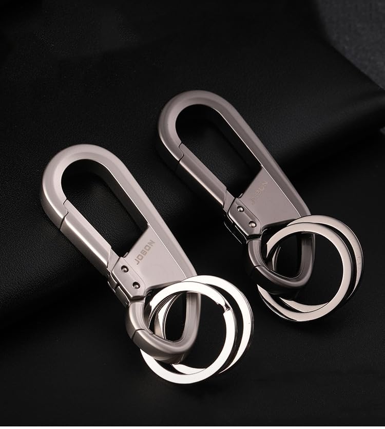 Rockyu Keychain, Men's, Women's, Car Key Ring, Resistant, Zinc Alloy, Double Ring Design,