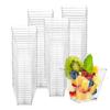 100PCS 2oz Square Mini Dessert Cups With Spoons Clear Plastic Mousse Cup Disposable Supplies for Tasting Party Dessert Appetizer