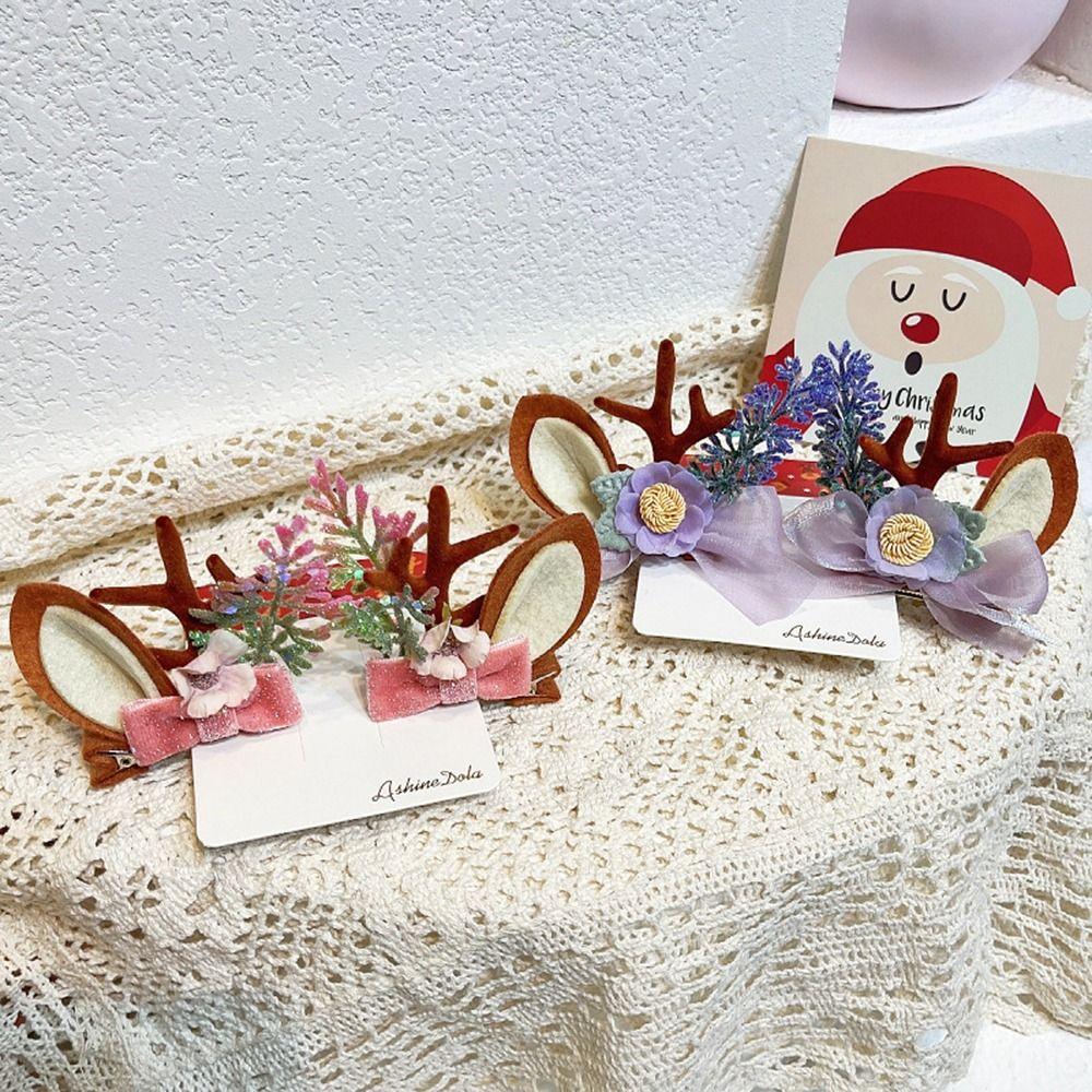 Decor Korean Hair Accessories Children Hair Clip Antler Hairpin Elk Hair Hoop Christmas Headwear