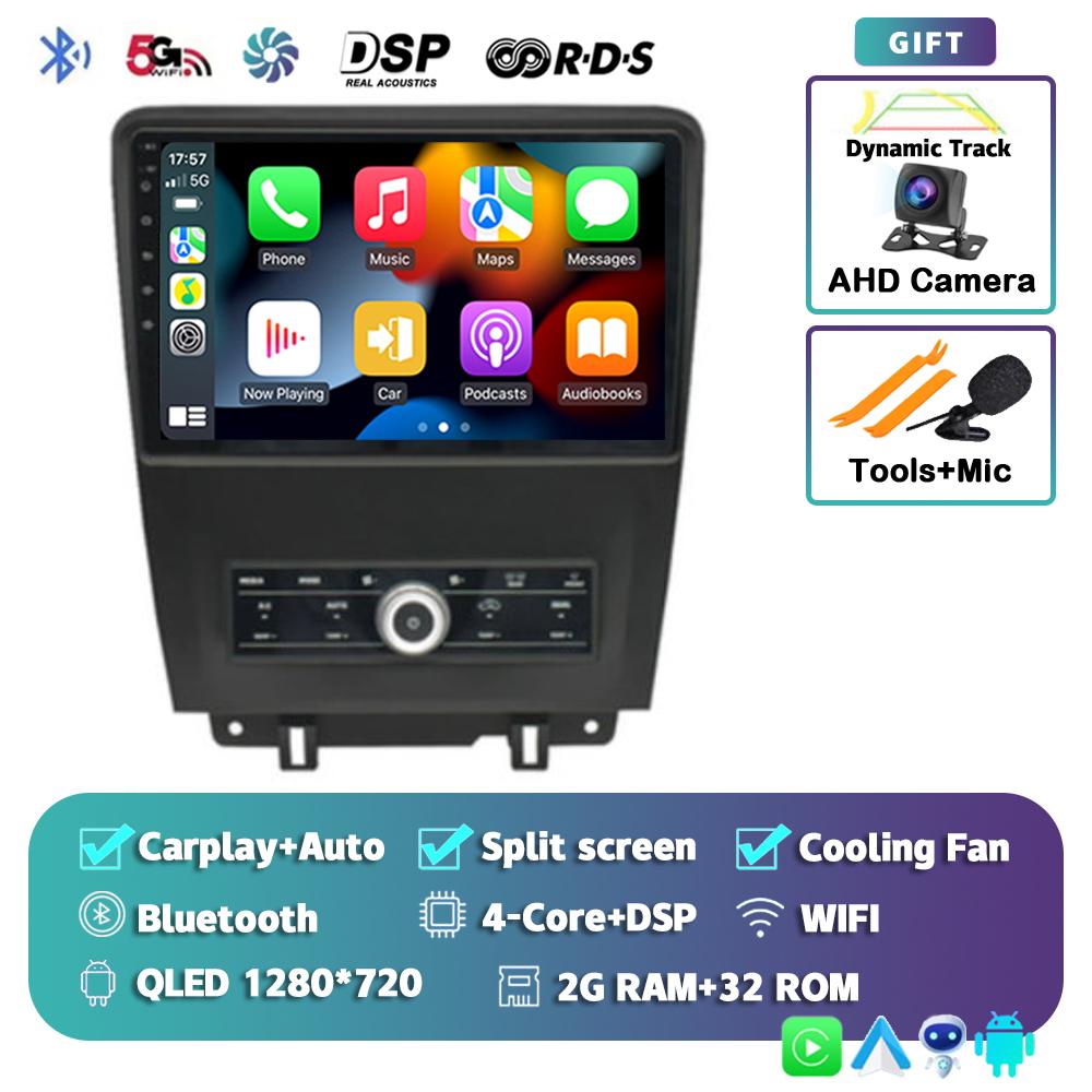 Android 14 Carplay Auto для Ford Mustang 2010 2011 2012 2013 2014 Автомобильный радиоприемник Мультимедийный плеер Видео GPS Стерео WIFI+4G 2 din DSP