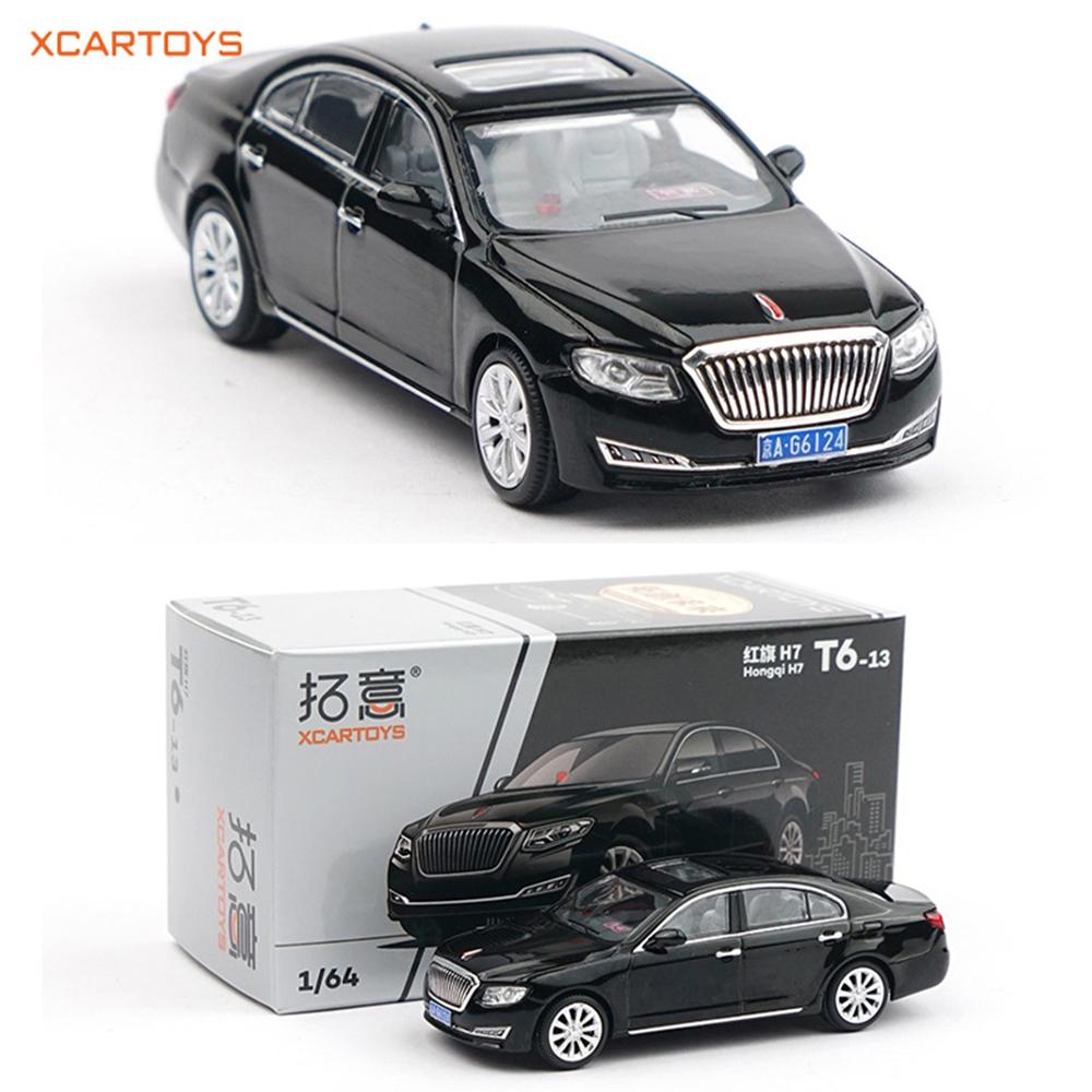 Xcartoys 1/64 Alloy Toy Simulation Police Sedan Collection Ornaments Hongqi H7 Police Car Model