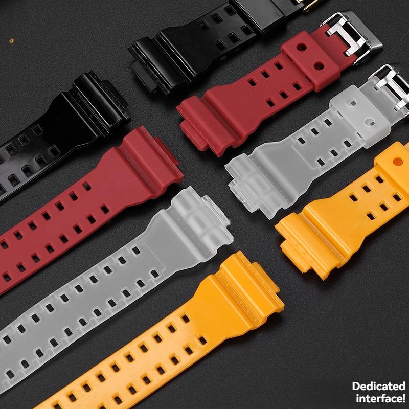 Для Casio G-shock Черно-золотой GA-110 GA-100 GA-120 Ga140 ga700 400 Резиновый силиконовый спортивный ремешок для часов Мужской резиновый ремешок для часов 16 мм