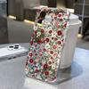 Прозрачный Минимализм Красный Цветочный Узор Чехол Для Телефона Для IPhone 17e 16 17 16e 15 14 13 12 11 Pro Max Plus Мягкий Гибкий Прочный Чехол