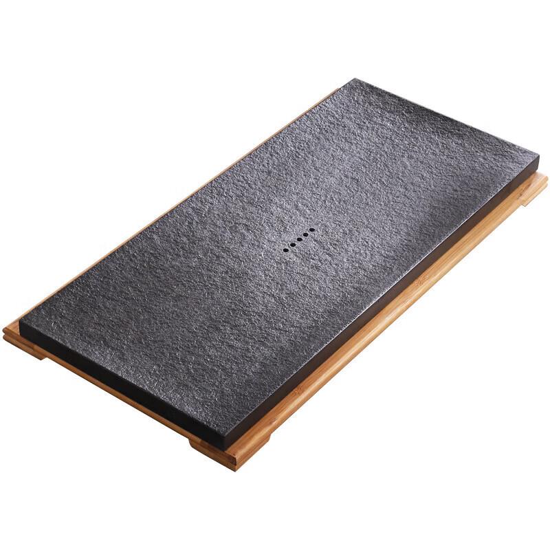 Chaxun Black Gold Stone Tea Tray and Tea Set