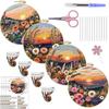 1pc Sunset Landscape Embroidery DIY Fabric Craft Kit