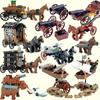 MOC Medieval Cannon Building Block Figures Accessories Pirate Ship Island Set  Prison Transport Carriage Bricks Toy