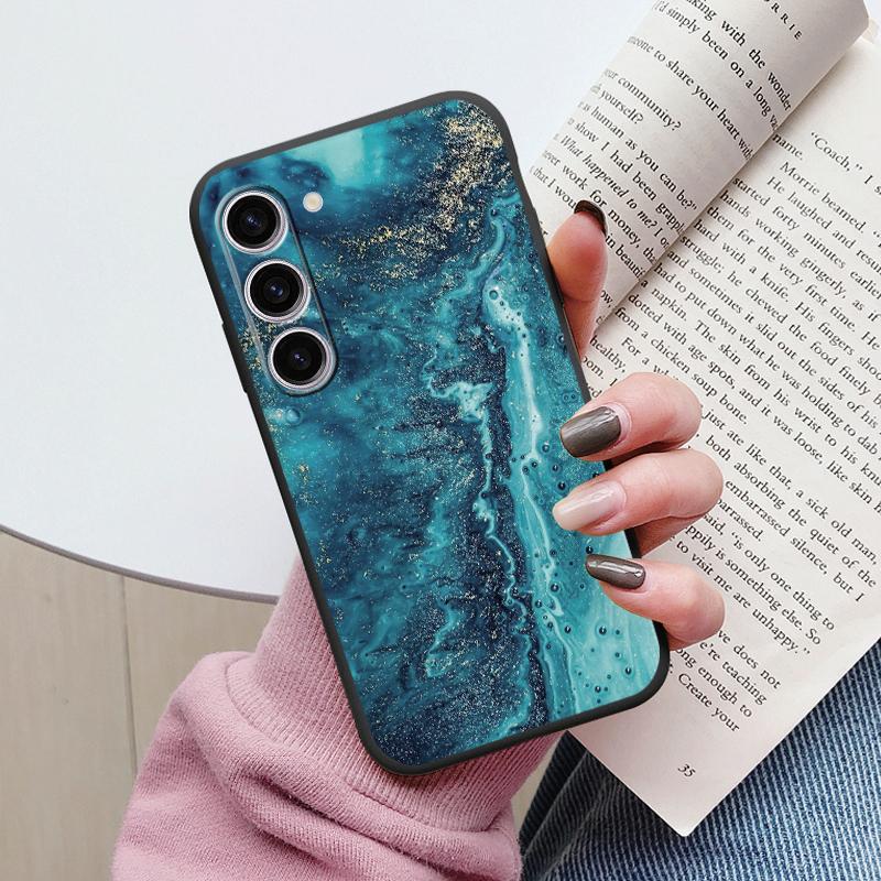 Чехол для Samsung A55 5G Задняя крышка Защитный силиконовый Funda Модный Мраморный Каменный Текстурный Coque для Samsung Galaxy A54 A56 Capa