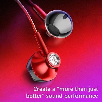 КРАСНЫЕ 3,5 мм AUX/Type-C Цифровой чип 6D HIFI Гарнитура с тяжелыми басами с микрофоном Музыка Спорт Игры Внутриканальные проводные наушники