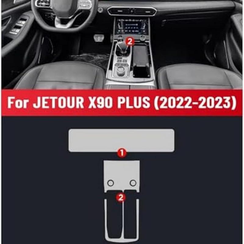 Для JETOUR X90 Plus - Прозрачная защитная пленка из ТПУ для центральной консоли салона автомобиля, наклейка против царапин