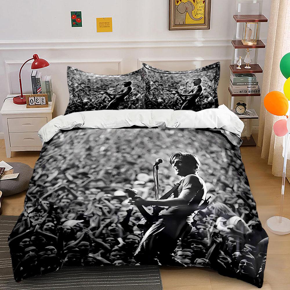 Rock Concert Guitarist Art Bedding Duvet Cover Set Duvet Cover Pillowcases (1*Duvet Cover 2*Pillowcases, without duvet insert)