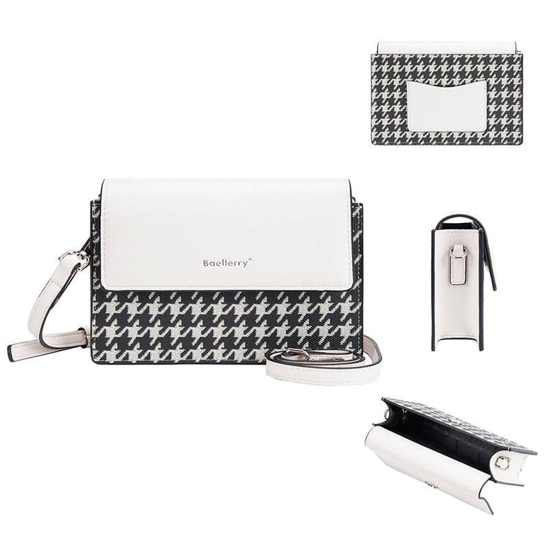 Baellerry Женские модные сумки на ремне из искусственной кожи, сумка через плечо, классический дизайн, сумки для телефона, кошелек