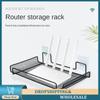 Полка для маршрутизатора Простая установка без сверления отверстий Сетки для организации предметов Простая и универсальная черно-белая стойка для хранения