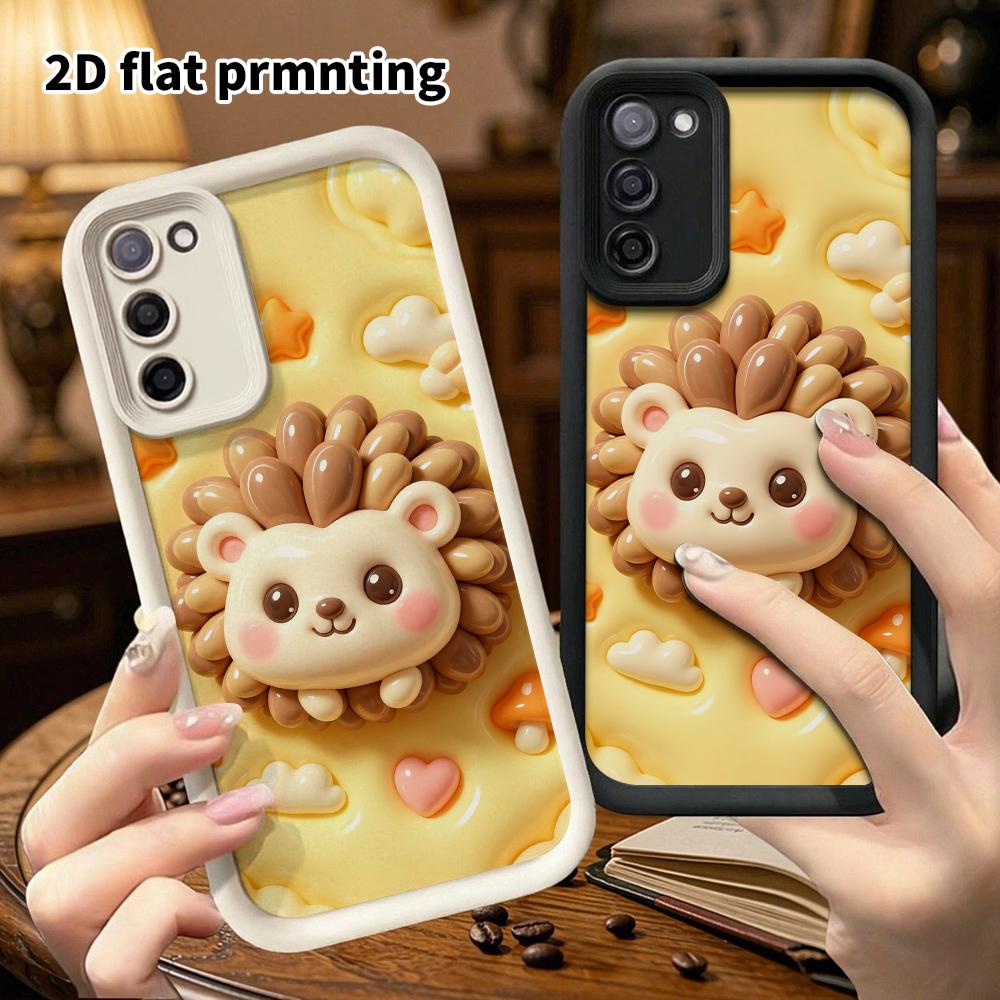 Phone Case: 2D flat, suitable for Samsung Galaxy A34 A35 M05 M06 S20 S22 S21 FE Plus 5G protective cases, cute soft little hedgehog, perfect Christmas