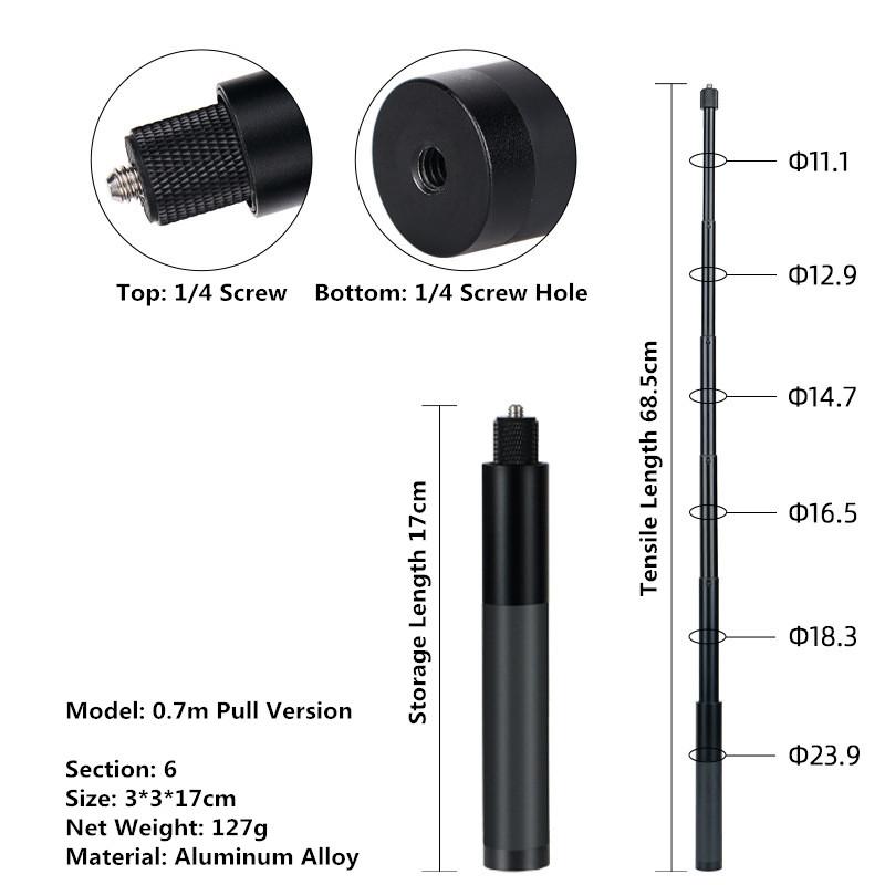 Invisible Selfie Stick for Insta360 X5 X4 Selfie Stick Time Bundle Handle for Insta360 X3 Panoramic Camera Accessorie DJI 7