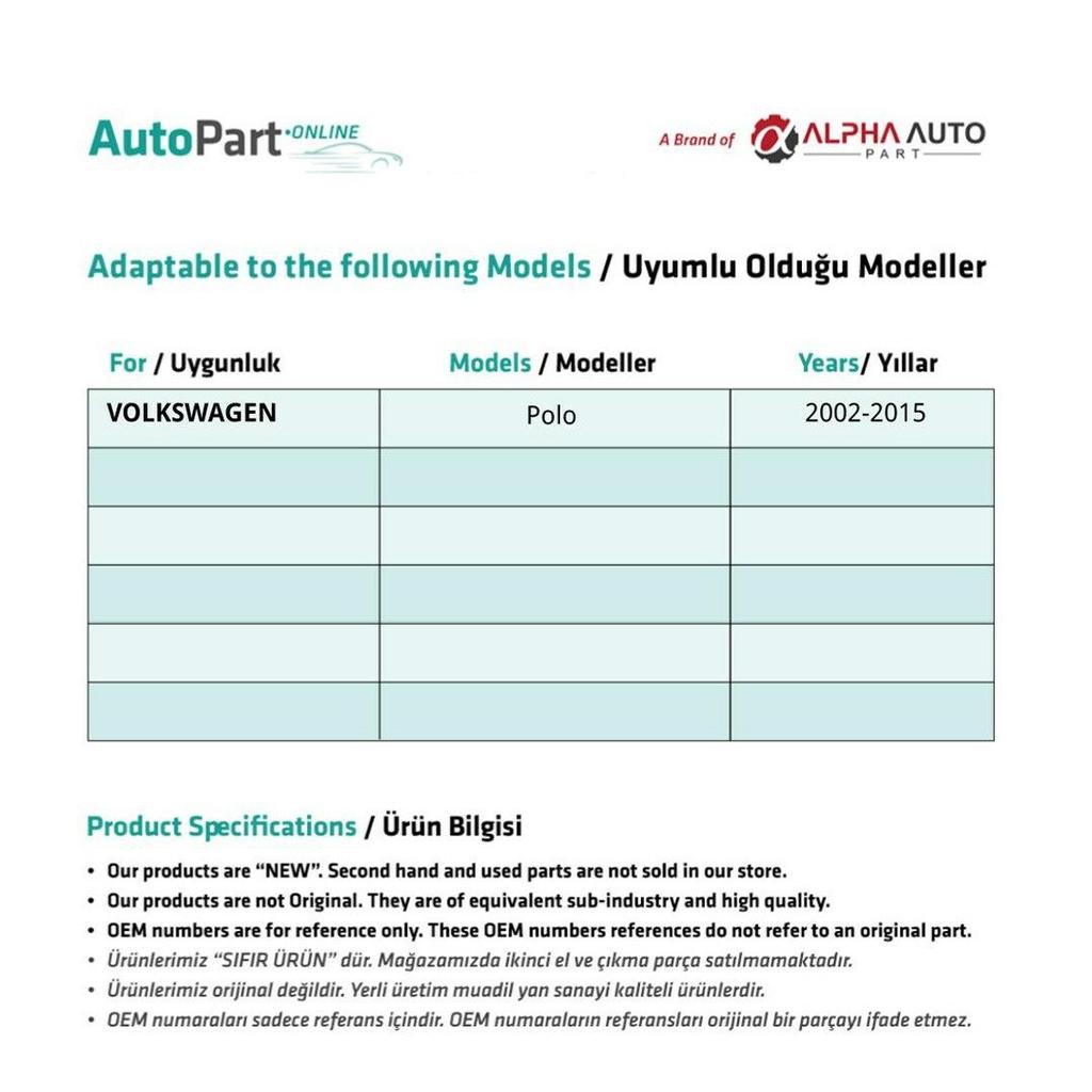 Windshield Repair Kit-Right-Left-SET for Volkswagen Polo 4