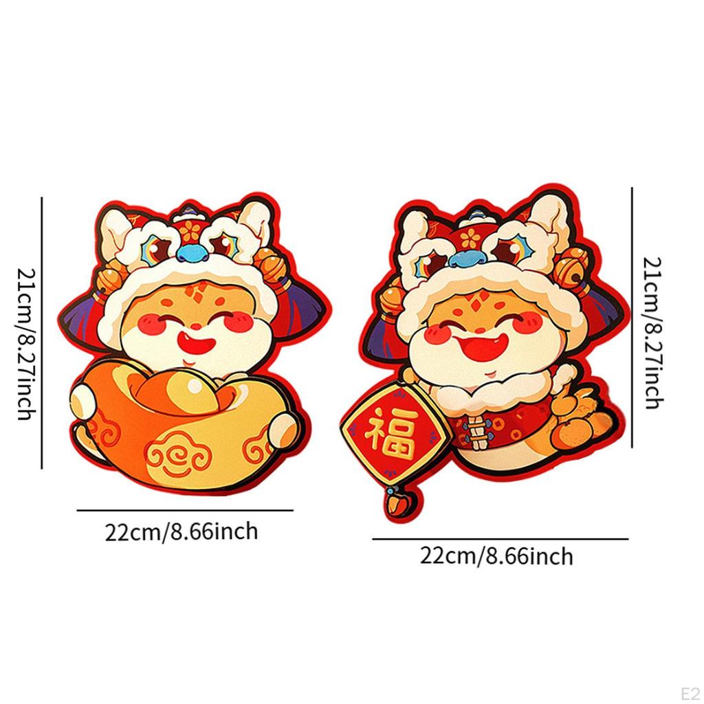 Китайский Год Змеи Наклейки на дверь Бумажный материал Декоративные украшения для весеннего фестиваля