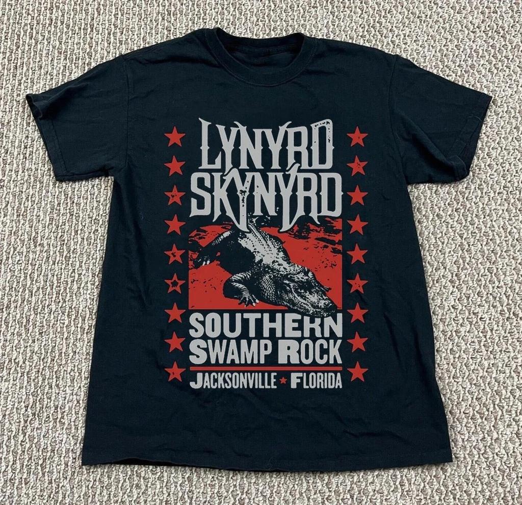 Lynyrd Skynyrd Южный Болотный Рок Унисекс Черная Футболка Топы футболки Мужская Женская, Размер S-4XL