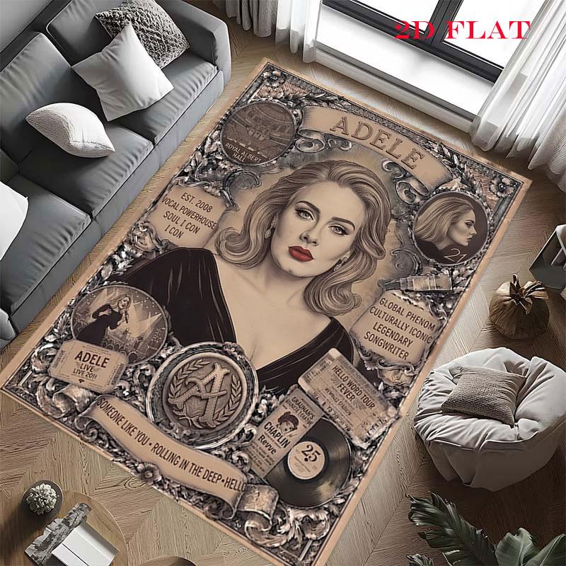 Adele Melody Carpet Rug for Living Room Bedroom Home Sofa Decoration,Kids play Nonslip Floor Mat