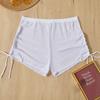Women's Mesh Transparent Bikini Cover Summer Beach Shorts Drawstring Swimwear