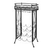 9 Bottle Wine Rack with Stemware Holder Metal