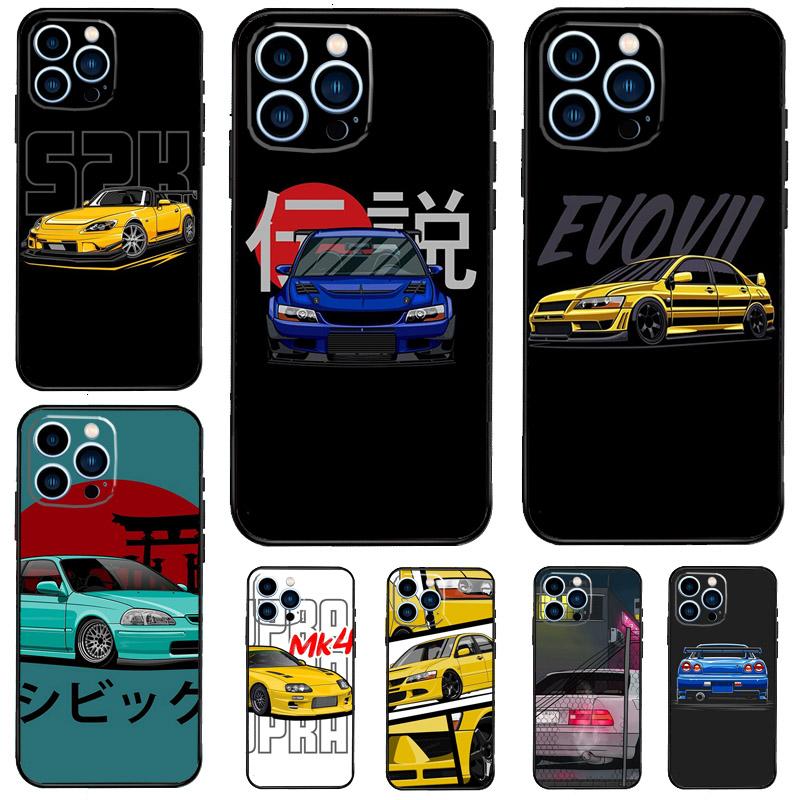 Yellow Jdm Cars Case For Samsung Galaxy A32 A52 A12 A16 A26 A36 A56 A15 A35 A55 A34 A54 A13 A33 A53 A17 A06