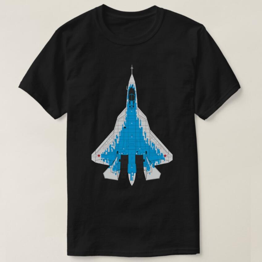 Sukhoi Su57 Russian Stealth Fighter Men T-Shirt Short Sleeve Casual 100% Cotton Shirt