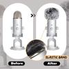 Nezyo Microphone Furry Windscreen Wind Muff Fluffy ASMR Microphone Fuzzy Microphone Pop Compatible with Blue Yeti 2-Pack - Cover, Filter,
